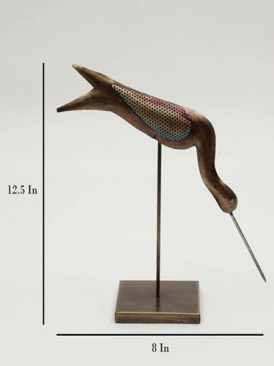 Multicolour Iron Humming Bird 1 Bird Figurine