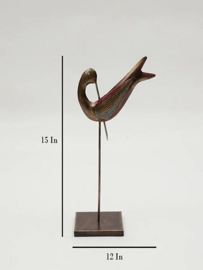 Multicolour Iron Humming Bird 5 Bird Figurine for Home Decor and Gifting