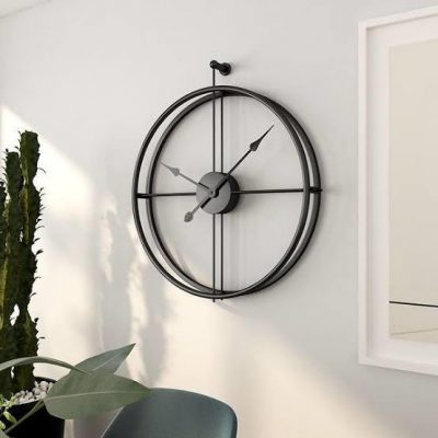 Metal Round Wall Clock with 30 Inches Roman Numbers