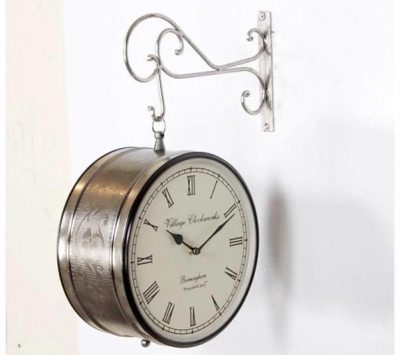 8 Inches Metal Double Side Clock