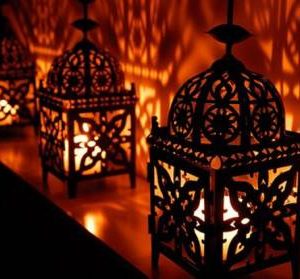 Moroccan Lantern Squar & Modern Decor Light set /2 Stainless Steel Candle Holder Set??(Silver, Pack of 2)