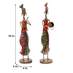 Musician (Set of 3) Iron Human Figurine Showpiece for Home Decor and Gifting