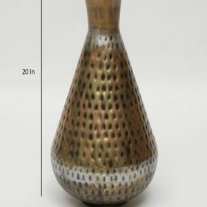 Handmade Multicolor Metal Cora Vase