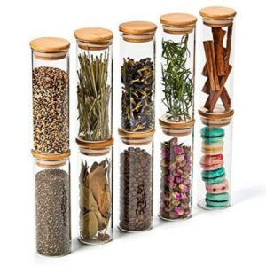 Glass Food Storage Container Set with Bamboo Lids