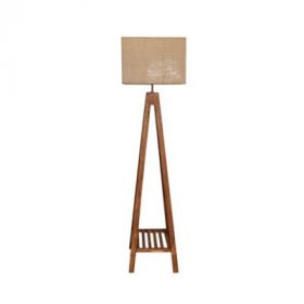 Brielle Wooden Floor Lamp with Brown Base