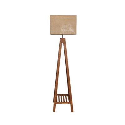 Brielle Wooden Floor Lamp with Brown Base