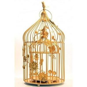 Iron Bird Cage Golden Color