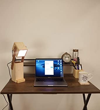 Toby Table Lamp with Desk Organiser (Pine)