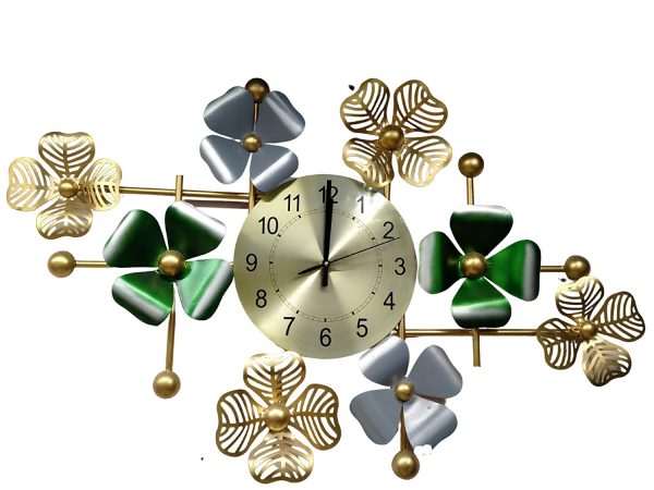 Beautiful Clover Leaves Iron wall clock