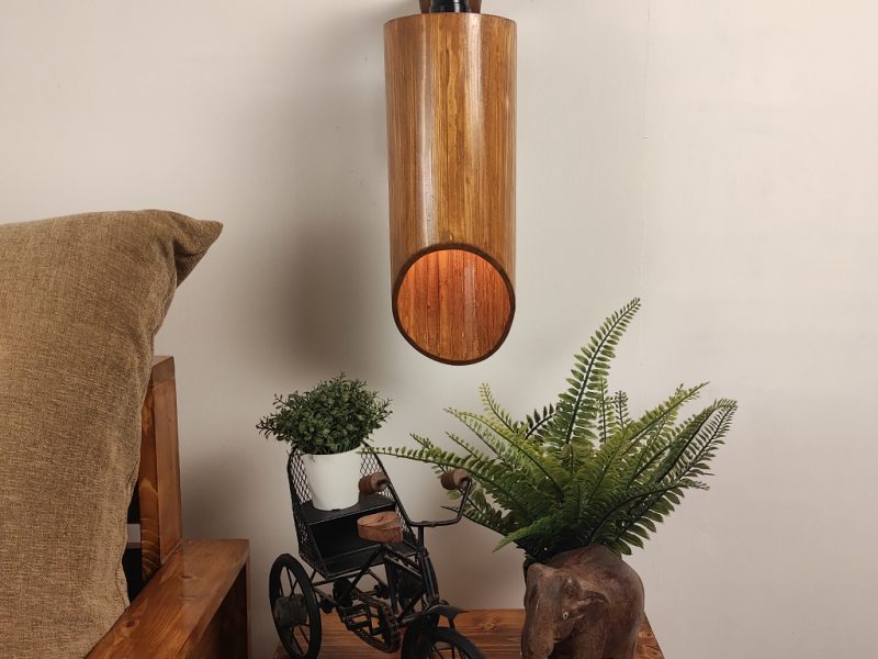 Cedar Brown Wooden Wall Light