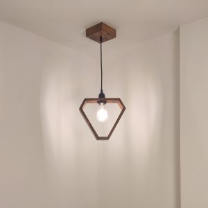 Clark Brown Wooden Single Hanging Lamp