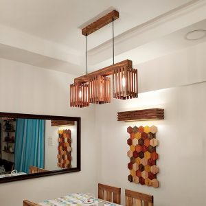 Elegant Brown Wooden Series Hanging Lamp
