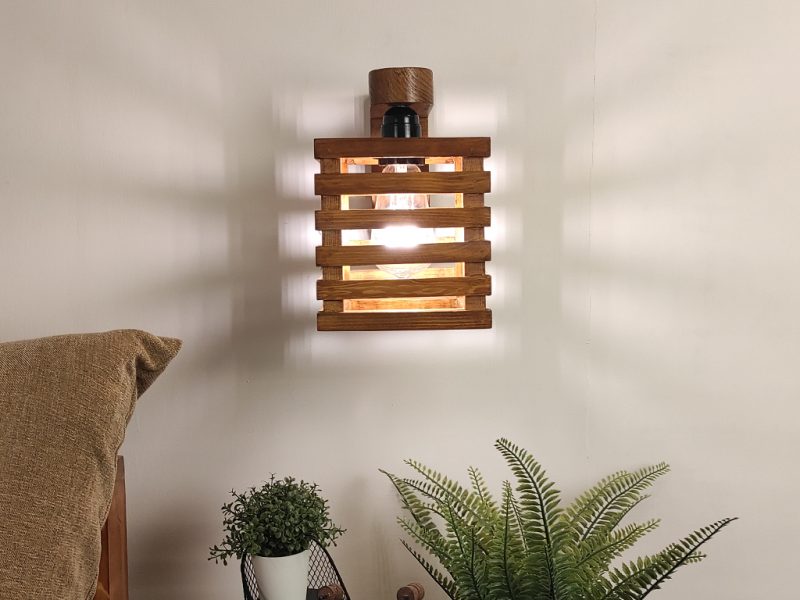 Lyon Brown Wooden Wall Light