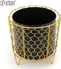 Metal Pot with Stand for Home Decor and Gifting