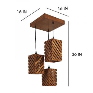 Oblique Brown Cluster Hanging Lamp for Home Decor