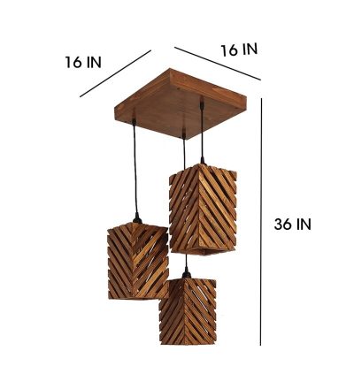 Oblique Brown Cluster Hanging Lamp for Home Decor