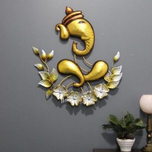 Beautiful Lord Ganesha Metal Showpiece For Wall
