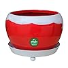 Iron red Pot with saucer for Indoor and Outdoor
