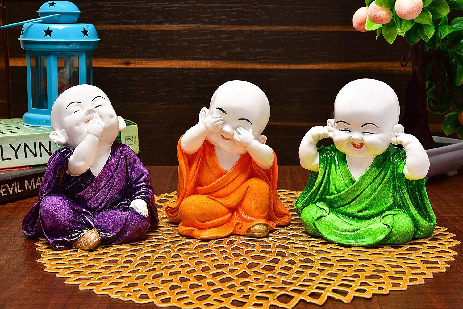 Buy Expleaisa Cute Baby Monk Buddha With Potli Hand crafted Gift Item for  Home Decor, Shelf Decor, Office Decor Showpiece Statue Modern Art Statue  for Good Luck, Feng Shui, Vastu, Money Wealth-(12cm,Poly