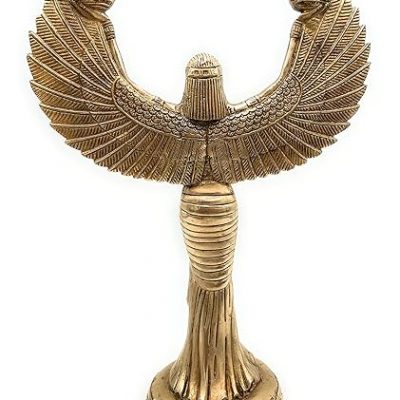 Bhunes Brass Egyptian Goddess Statue with Candle Holder