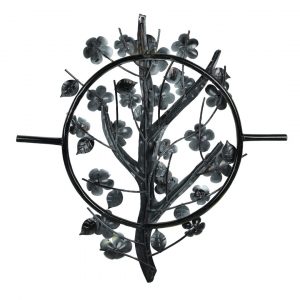Amazing Metal Flower with leaves and Branch Wall Art