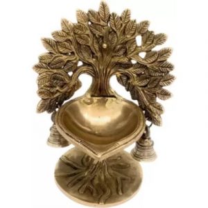 Bhunes Brass Kalpvriksha Tree Lamp with bells
