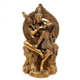 Bhunes Lord shiv and Parvathi in Love Brass Idol