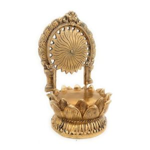 Brass Lotus Shaped Chowki Shinghashan