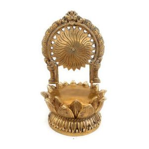 Brass Lotus Shaped Chowki Shinghashan