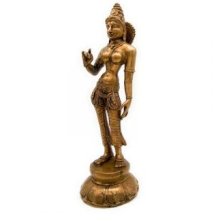 Bhunes Brass Standing Goddess Parvati Idol