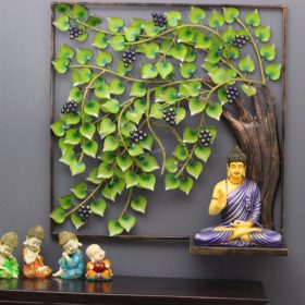 Amazing Metal Tree With Buddha in The Garden For Living Room Decoration Items