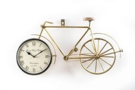 Metal Cycle on wall Clock