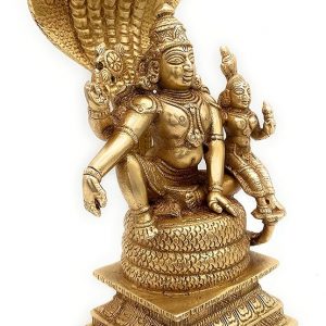 Bhunes Brass Vishnu and Laxmi Murti