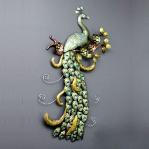 Beautiful wall decoration Iron Peacock Sculpture Decorative
