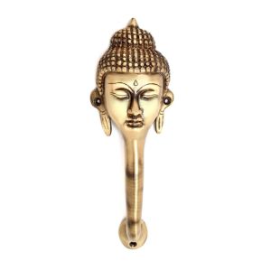Antique Brass Buddha Face Door Handle