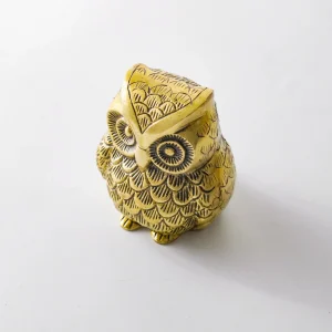 Owl Vintage Miniature Brass Showpiece