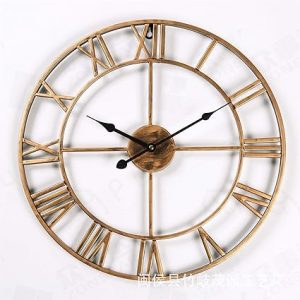 Metal Wall Decor Clock 18 inch, Gold