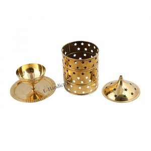 Brass Oil Lamp Akhand Jyoti Diya Deepak OM Swastik Hindu Puja/Pooja Religious Dia Tample Puja Diwali Deepak