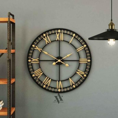 Iron Wall Clock With Black Frame