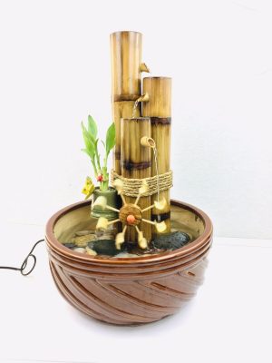 3-Tiered Bamboo Fountain with Turbine