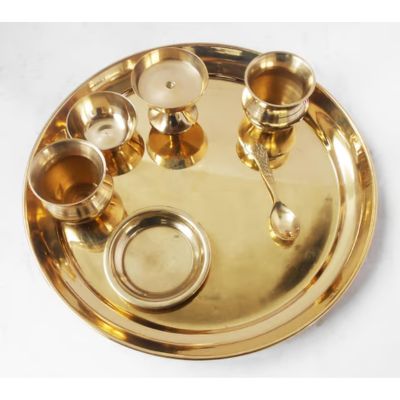 Brass Jain Puja Thali