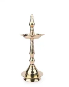 Pure Brass Original Traditional South Fancy Kerela Samay Diya Oil Diwali Puja Lamp
