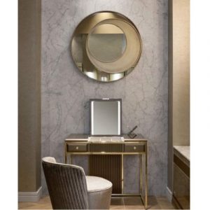 Handcrafted Metal Eclipse Bathroom Wall Mirror