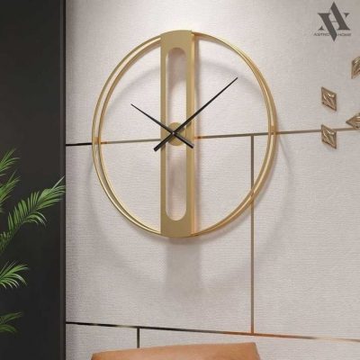 Modern Wall Clock With sandal Color