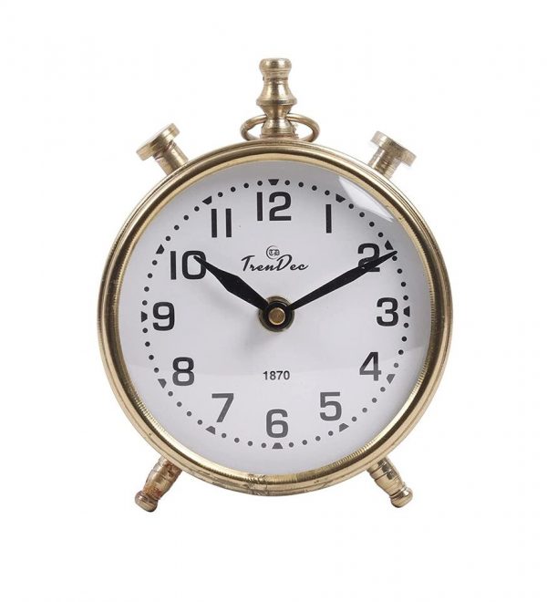 Table Clock in Gold Finish