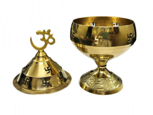 Brass Akhand Diya Gifting  Pooja 2.5*2.5*4.5 Inches
