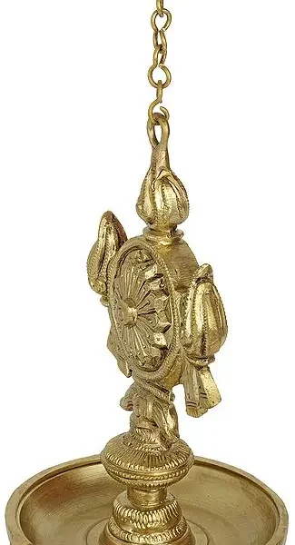Decorative hanging diya Brass Vaishnava Conch Hanging Lamp