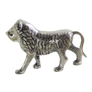 Handcrafted Aluminium Lion Showpiece
