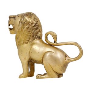 Brass Roaring Lion Showpiece