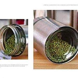 Stainless Steel Kitchen Canister, Airtight Food Storage Jars with Lid